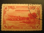 Stamps Turkey -  Vista general de puerto. Piastres