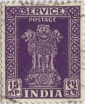 Sellos de Asia - India -  SERVICE POSTAGE