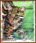 Sellos del Mundo : America : M�xico : Unidos para la conservacion del OCELOTE