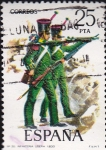 Stamps Spain -  trajes militares