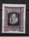 Stamps Spain -  Edifil  FR. 14  III Cente. de la muerte de Cervantes.  