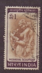Stamps India -  Escultura medieval