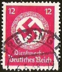 Stamps Germany -  DEUTSCHES REICH - DIENFMARKE . CRUZ EVASTICA Y CORONA