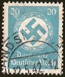Stamps Germany -  DEUTSCHES REICH - DIENFMARKE - CRUZ EVASTICA Y CORONA