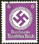 Stamps Germany -  DEUTSCHES REICH - DIENFMARKE - CRUZ EVASTICA Y CORONA