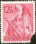 Stamps Germany -  DEUTSCHES REICH - ANIVERSARIO SERVICIO DE TRABAJO ALEMAN