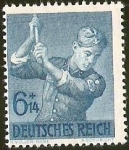 Stamps Germany -  DEUTSCHES REICH - ANIVERSARIO SERVICIO DE TRABAJO ALEMAN