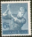 Sellos de Europa - Alemania -  DEUTSCHES REICH - ANIVERSARIO SERVICIO DE TRABAJO ALEMAN