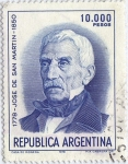 Sellos de America - Argentina -  Gral. Jose de San Martin