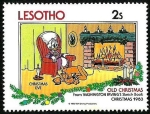 Stamps Africa - Lesotho -  Lesotho 1983 Scott 413 Sello ** Walt Disney Libro dibujos Washington Irving Christmas Eve 2s 