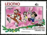 Stamps Lesotho -  Lesotho 1983 Scott 415 Sello ** Walt Disney Libro dibujos Washington Irving Christmas Day 4s 