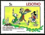 Stamps Lesotho -  Lesotho 1983 Scott 416 Sello ** Walt Disney Libro dibujos Washington Irving Cena de Navidad 5s 