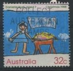 Sellos del Mundo : Oceania : Australia : Scott 1102 - Navidad 88. Dibujos infantiles.