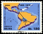 Stamps Bolivia -  SERIE HOMENAJE AL GRAL. F. BURDETT O`CONNOR. JEFE DE ESTADO MAYOR EN LA BATALLA DE AYACUCHO 