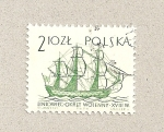 Sellos de Europa - Polonia -  Velero siglo XVIII
