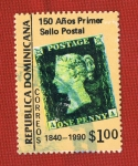 Stamps : America : Dominican_Republic :  150 AÑOS PRIMER SELLO POSTAL
