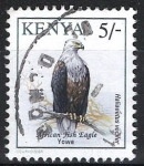 Stamps : Africa : Kenya :  Aves. Pigargo vocinglero. Águila pescadora africana.