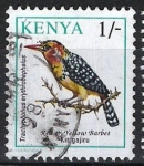 Sellos del Mundo : Africa : Kenya : Aves. Barbudo rojo y amarillo.