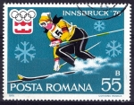Stamps : Europe : Romania :  Olimpiada de Invierno. INNSBRUCK-76. Slalom.