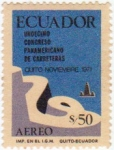 Sellos de America - Ecuador -  Undecimo congreso Panamericano de Carreteras