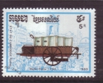 Stamps Cambodia -  serie- Coches tirados por caballos