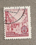 Stamps Germany -  Calle Stalin en Berlín