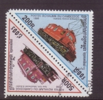 Stamps Cambodia -  serie- Locomotoras eléctricas