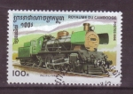 Stamps Cambodia -  serie- Locomotoras 