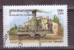 Sellos de Asia - Camboya -  serie- Locomotoras