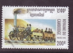 Sellos de Asia - Camboya -  serie- Locomotoras de vapor