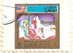 Stamps United Arab Emirates -  AJMAN - Apollo 16