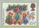 Stamps United Kingdom -  Christmas Carols 15.5p Stamp (1982) 'The Holly and the Ivy'