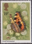 Stamps : Europe : United_Kingdom :  Butterflies 14p Stamp (1981) Aglais Urticae