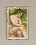 Stamps Equatorial Guinea -  Pintura Bañista sentada