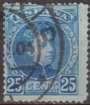 Stamps Spain -  ESPAÑA 1901-5 248 Sello Alfonso XIII 25c Tipo Cadete Usado con numero de control al dorso Espana Spa