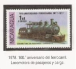 Stamps Nicaragua -  Locomotora 