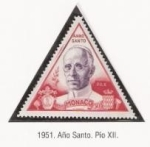 Stamps Monaco -  Pió XII