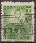 Stamps : Europe : Spain :  ESPAÑA 1933 682 Sello º Personajes Mariana Pineda 10c República Española