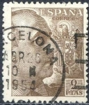 Stamps : Europe : Spain :  ESPAÑA 1940 932 Sello º General Franco 2pta