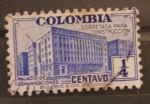 Stamps Colombia -  palacio de comunicaciones -sobre tasa para la construccion-