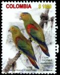 Stamps : America : Colombia :  EMISIÓN POSTAL LORO CORONIAZUL