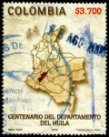 Stamps : America : Colombia :  EMISIÓN POSTAL CENTENARIO DEL DEPARTAMENTO DEL HUILA 