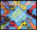 Stamps Colombia -  EMISIÓN POSTAL UNIÓN LATINA 50 AÑOS 