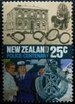 Stamps New Zealand -  Centenario de la Policia.