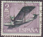 Stamps Spain -  España 1961 1402 Sello º Aniversario de la Aviación Española Hidroavion Plus Ultra 