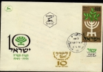 Stamps : Asia : Israel :  Sobre primer dia 
