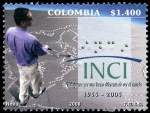Stamps Colombia -  PRIMER SELLO EN BRAILE EN LA HISTORIA FILATÉLICA COLOMBIANA. 
