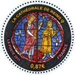 Stamps Europe - France -  FRANCIA - - Catedral de Notre-Dame, antigua Abadía de St.Remi y Palacio de Tau en Reims