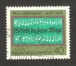 Stamps Germany -  742 - III centº de la muerte de paul gerhart