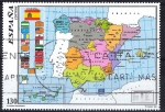 Stamps Europe - Spain -  3460 SH Mapa Oficial del Estado Autonómico.